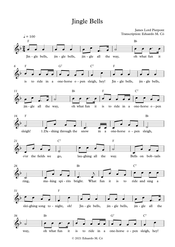 Jingle Bells (arr. Eduardo Mutz Có)