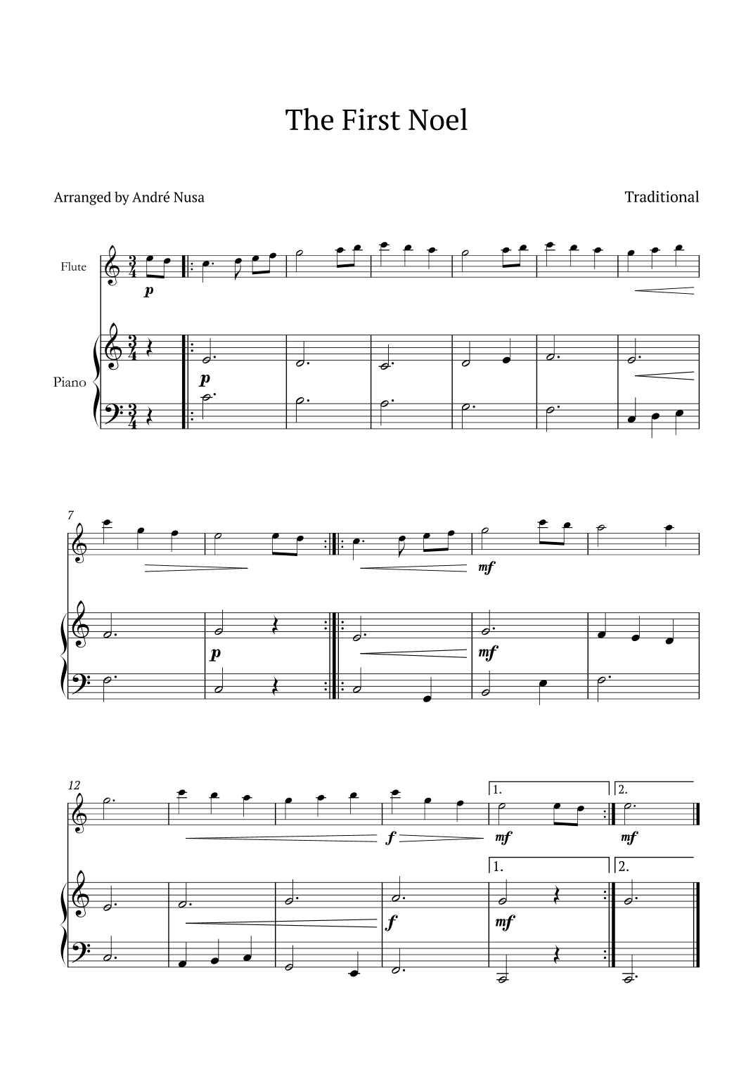 The First Noel (arr. André Nusa)