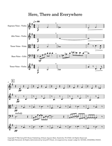 Here, There And Everywhere (arr. Joseph Judge)