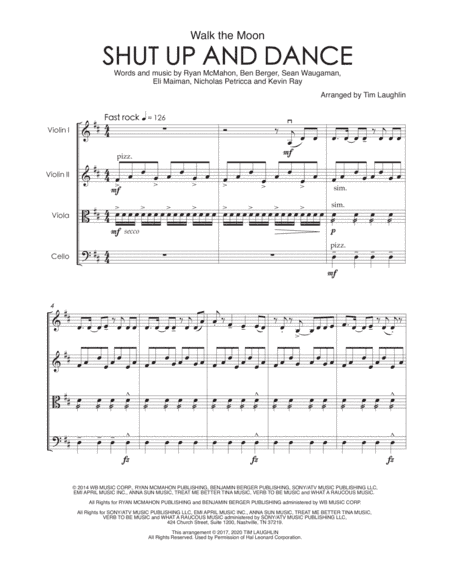 Shut Up And Dance (arr. Tim Laughlin)