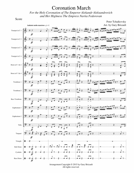 Coronation March (arr. Gary Bricault)
