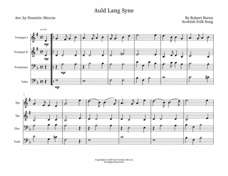Auld Lang Syne (arr. Dominic Meccia)