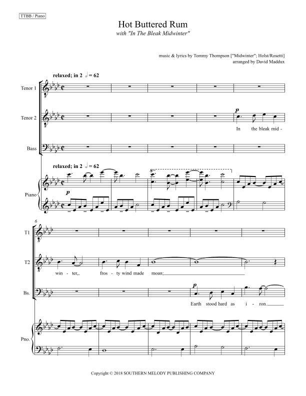 Hot Buttered Rum (arr. David Maddux)
