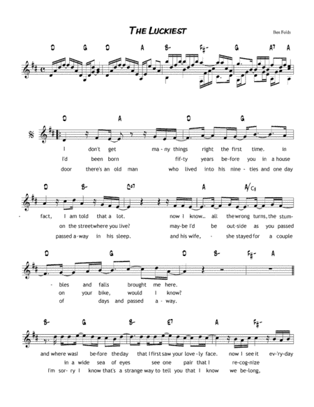 The Luckiest (arr. Richard Stratton)