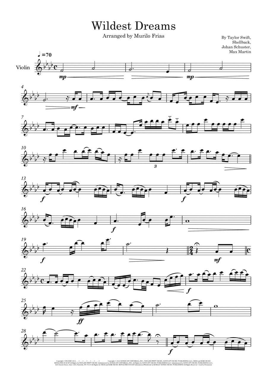 Wildest Dreams (arr. Murilo Frias)