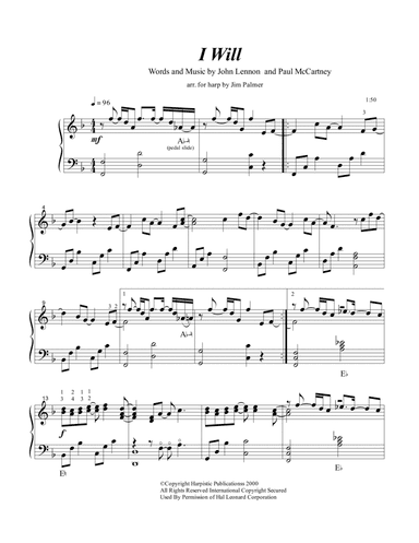 I Will (arr. Jim Palmer)