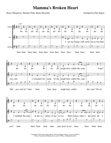 Mama's Broken Heart (arr. Dan Signor)