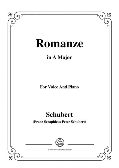 Schubert-Romanze,in A Major,for Voice and Piano (arr. MSM)