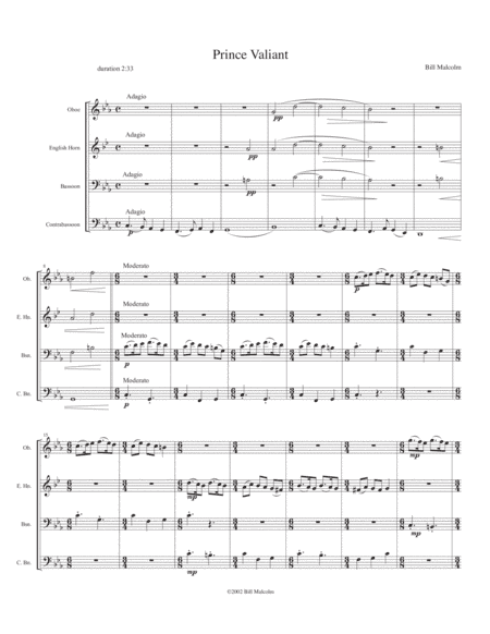 Prince Valiant for double reed quartet