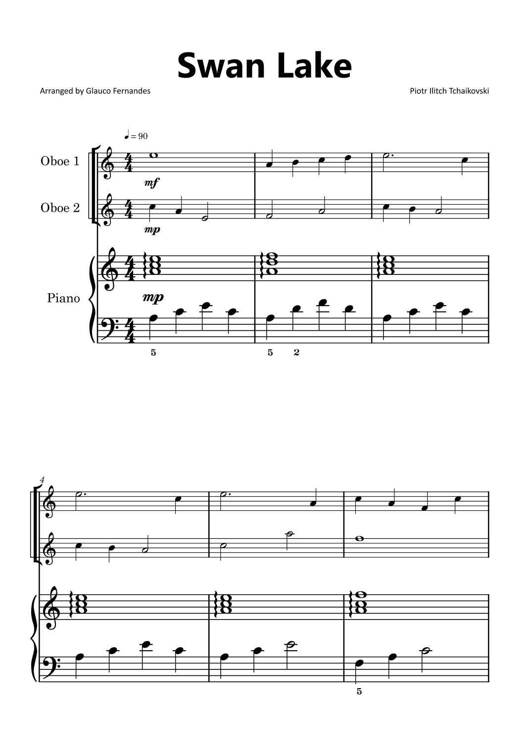 Swan Lake (arr. Glauco Fernandes)