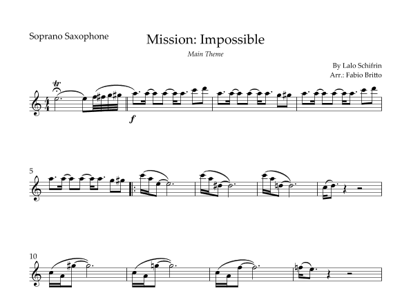 Mission: Impossible Theme (arr. Fabio Britto)
