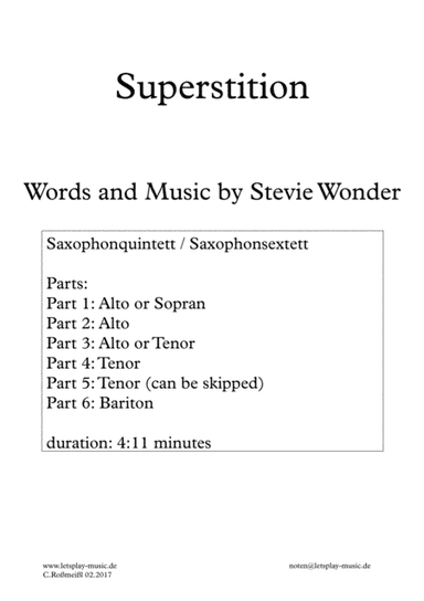 Superstition (arr. Christian Roßmeißl)