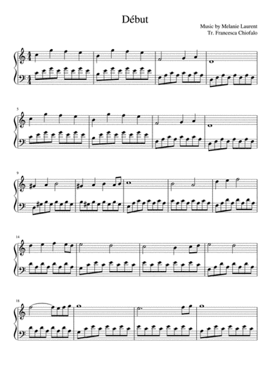 Mélanie Laurent - Début (arr. Francesca Chiofalo)