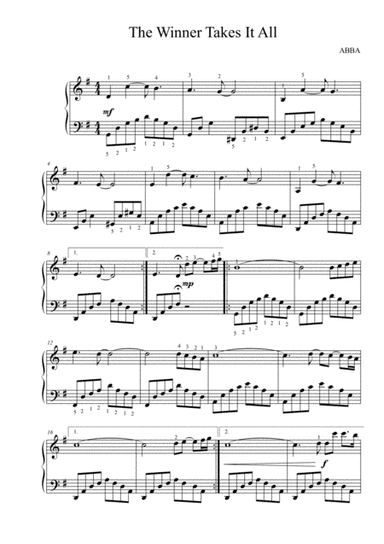 The Winner Takes It All (arr. Thomas Jancso)