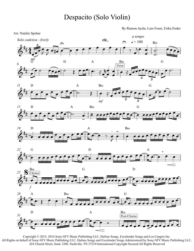 Despacito (arr. Natalie Spehar)