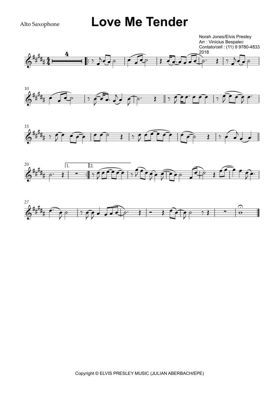 Love Me Tender (arr. VSB Music)