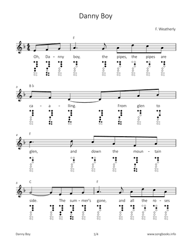 Danny Boy (arr. songbooks.info)