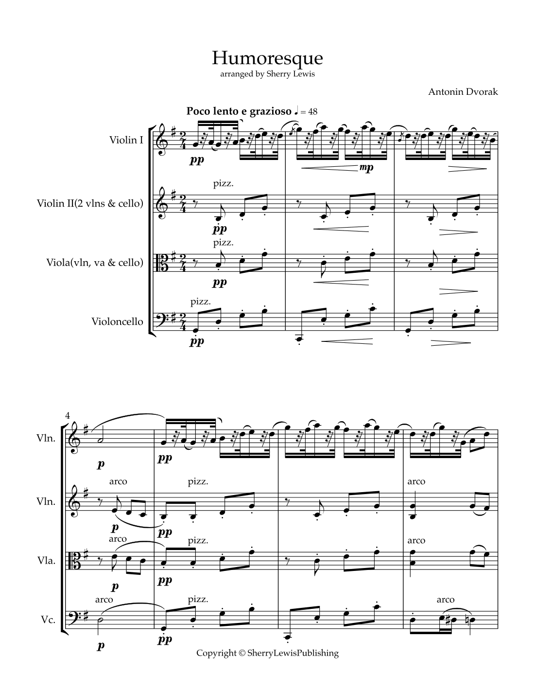 Humoresque (arr. Sherry Lewis)