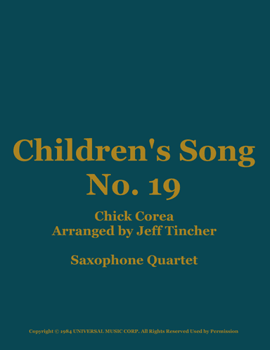 Children's Song No. 19 (arr. Jeff Tincher)