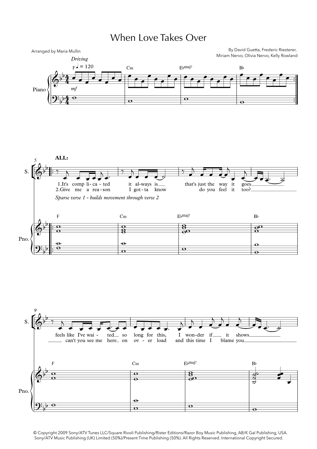 When Love Takes Over (arr. Maria Mullin)