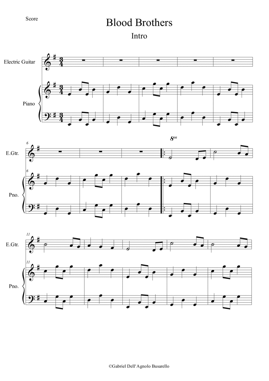 Blood Brothers (arr. Gabriel Busarello)