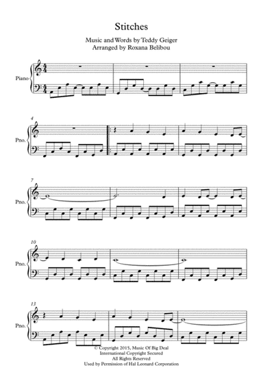 Stitches (arr. Roxana Belibou)