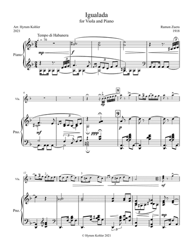 Igualada, for Viola and Piano (arr. Hyrum Kohler)