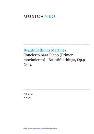 Concierto para Piano(Primer movimiento)-Beautiful things Op.9 No.4