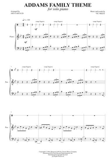 Addams Family Theme (arr. Art.o Artaud)