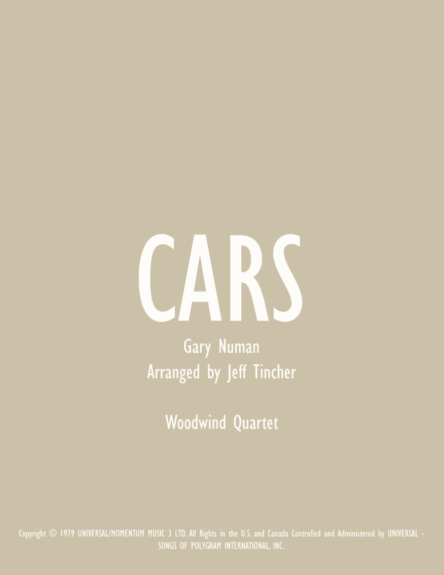 Cars (arr. Jeff Tincher)