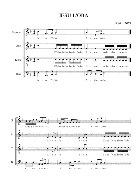 Jesu L'Oba (arr. Soji Ojeniyi)