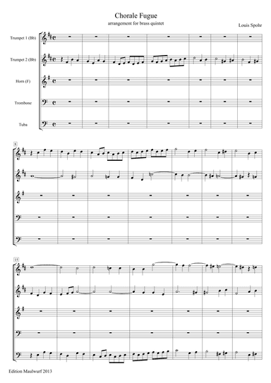 Spohr Chorale Fugue (arr. Edition Maulwurf)