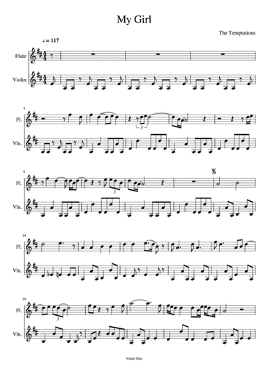 My Girl (arr. Nia Squirrell, Vittari Duo)