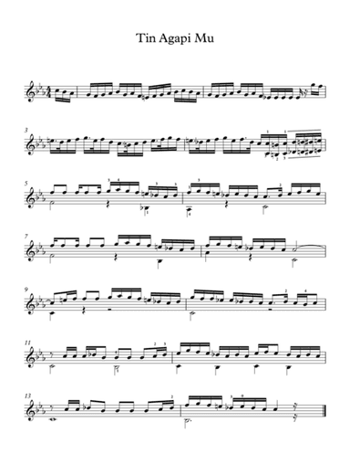 Tin Agapi Mu - Traditional Greek Song (arr. Milan Mitic)