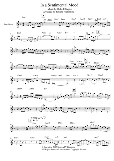 In A Sentimental Mood (arr. Tatiana Riabinkina)