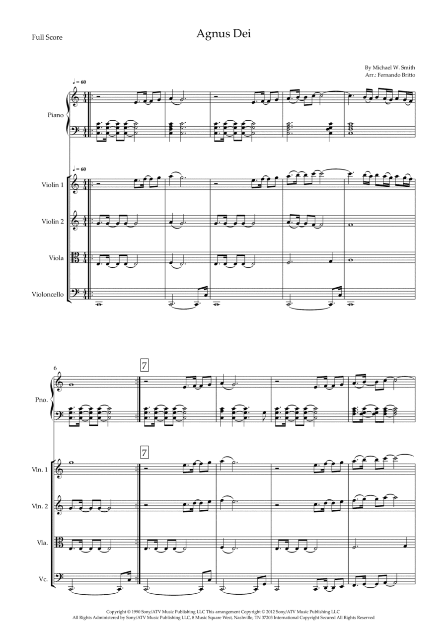 Agnus Dei (arr. Fernando Britto)