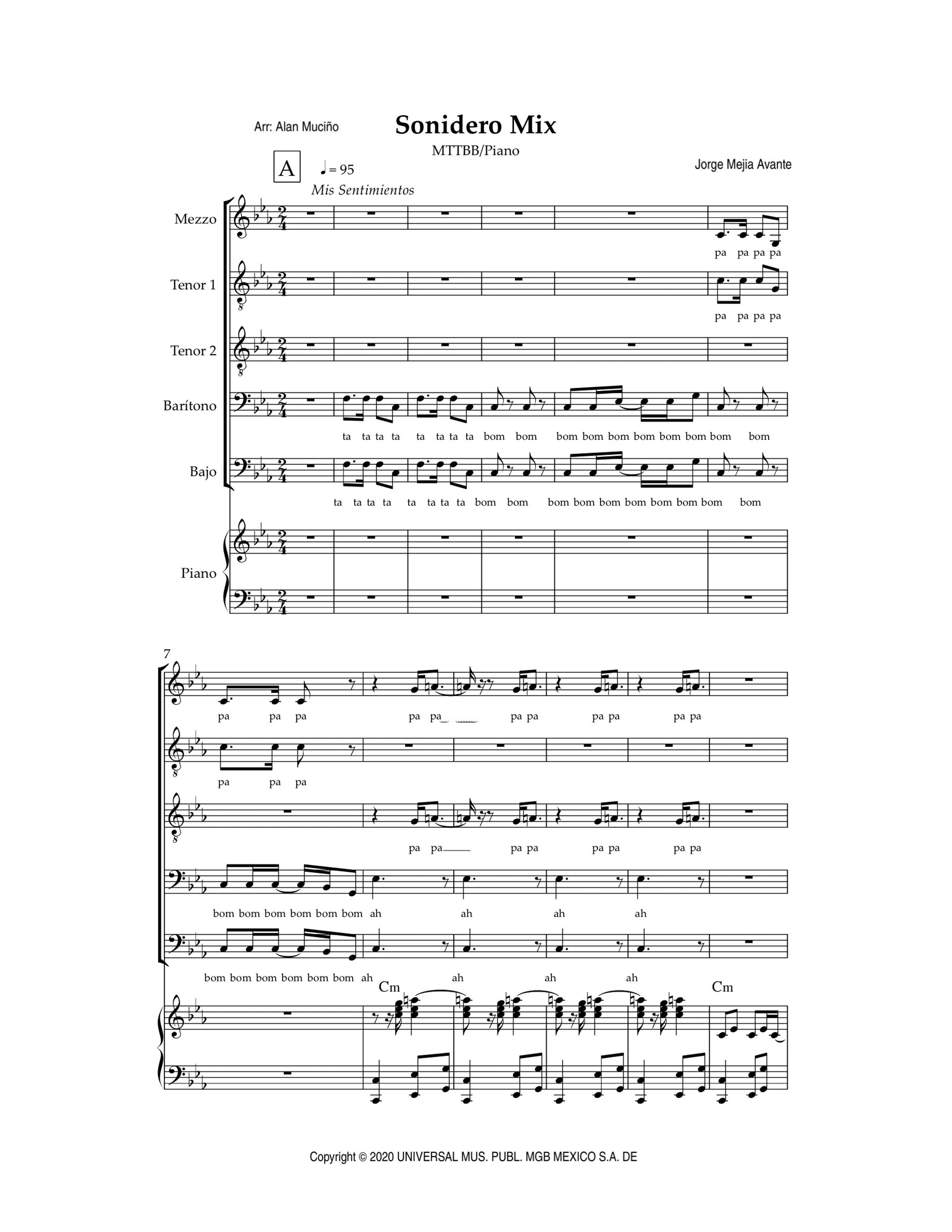 Mis Sentimientos (arr. Alan mucino)