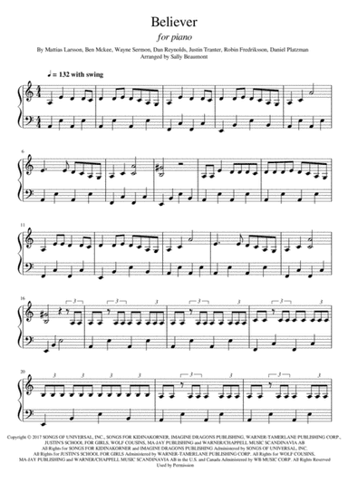 Believer (arr. Sally Beaumont)