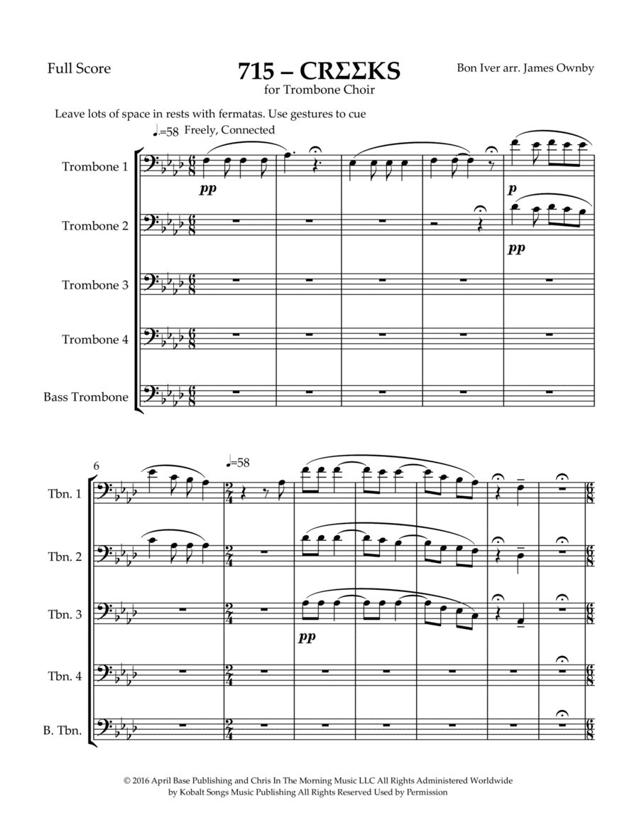 715 - Creeks (arr. James Ownby)
