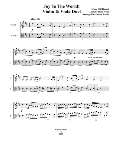 Christmas Duet Collection for Violin and Viola (arr. Dennis Ruello)