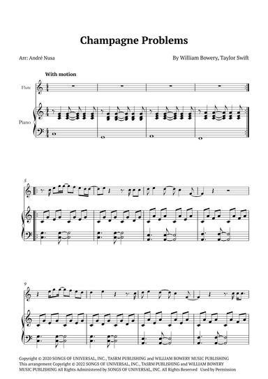 Champagne Problems (arr. André Nusa)