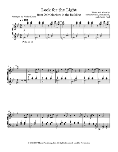 Look For The Light (arr. Wesley Knust)