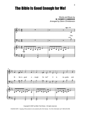 The Bible Is Good Enough For Me