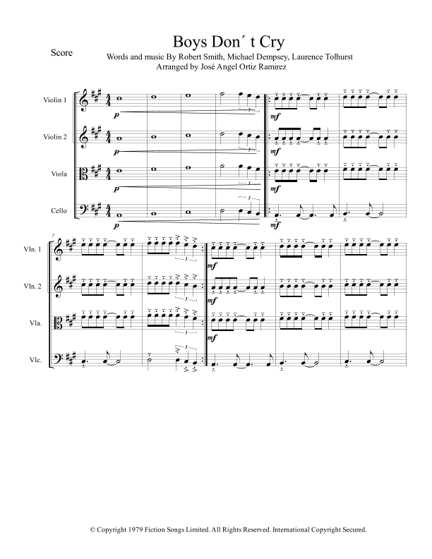 Boys Don't Cry (arr. Angeluz ramwagmoz)
