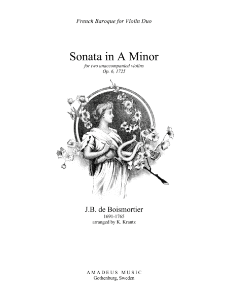 Sonata in A Minor Op. 6  for violin duet (arr. Amadeus Music)