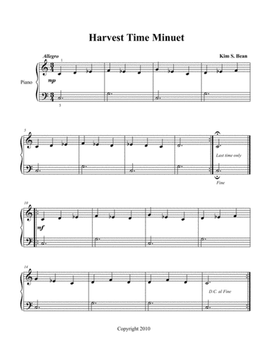 Harvest Time Minuet