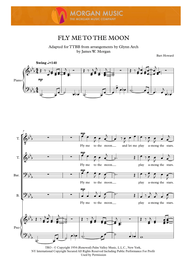 Fly Me To The Moon (in Other Words) (arr. James W. Morgan - adapted from Glynn Arch)