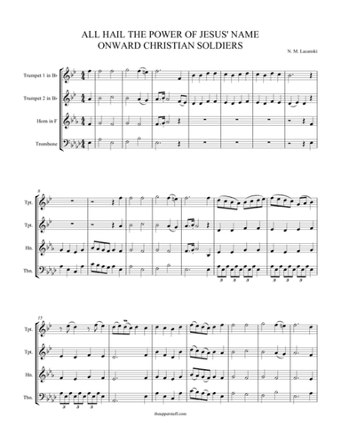 All Hail and Onward Christian Soldiers (arr. theupperstaff.com)