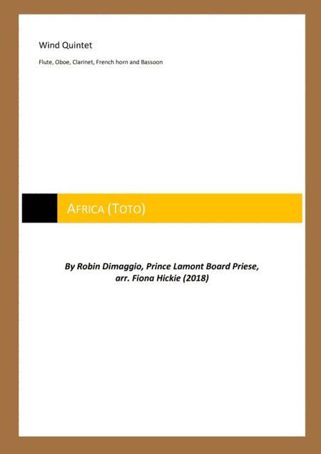 Africa (arr. Fiona Hickie)