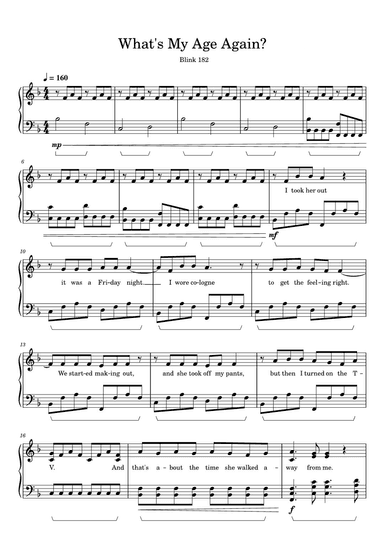 What's My Age Again? (arr. Unknown)